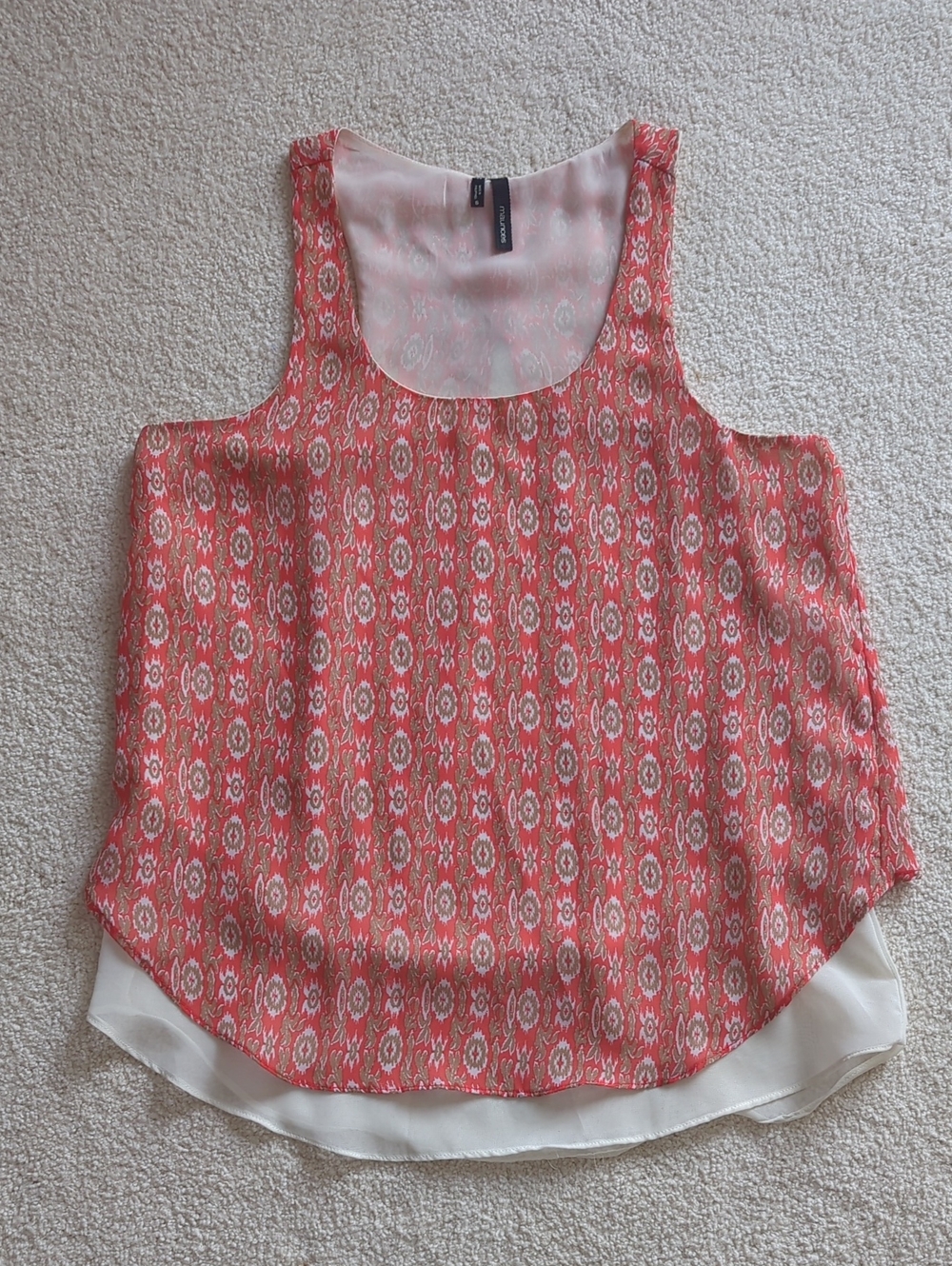 3 For $30. Maurices Coral Printed Layered Scoop-Neck Camisole